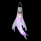 elvesmall Halloween Decoration Ghost Wind Tunnel LED Luminous Ghost Pendant Ghost Festival Hanging Ghost Venue Layout Props