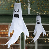 elvesmall Halloween Decoration Ghost Wind Tunnel LED Luminous Ghost Pendant Ghost Festival Hanging Ghost Venue Layout Props