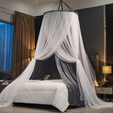elvesmall Hanging Dome Mosquito Net Bed Canopy Romantic Shading Double Layer Bed Valance Anti-mosquito Home Textiles Bedcover Curtain