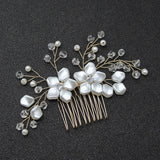 elvesmall Crystal Wedding Hair Combs Miraculous Women Headbands Accessories Flower Bridal Headpiece Clip Bride Jewelry Gift