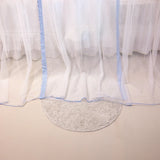 elvesmall  Cream Mousse Mosquito Net Square Luxury Mosquito Bedding Net Tent Romantic bed canopy Full perimeter mosquito proof