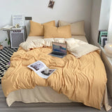 elvesmall 4pcs Duvet Cover Full King Forest Green Polyester Soft Quilt Cover Home Bedding Set Comforter Cover with Flat Sheet Pillowcase