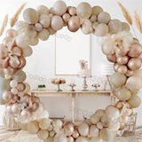 elvesmall  Doubled Cream Peach Boho Balloons Garland Wedding Engagement Decoration Balloon Rose Nude Ballon Arch Global Birthday Decor