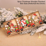 elvesmall Christmas Wooden Pendant Merry Christmas Decorations for Home  Navidad Christmas Tree Ornaments Xmas Gifts New Year