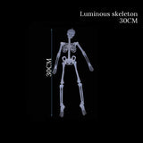elvesmall Halloween Hanging Luminous Skeleton Decoration Full Body Noctilucent Ghost Bone Halloween party Outdoor Garden Crazy Scary props
