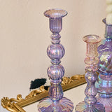 elvesmall Floriddle Retro Candlesticks Taper Candle Holders Tall Candlesticks Decoration Party Glass Vase Home Decor Wedding Decoration HOT