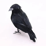 elvesmall 1pcs Simulated Black Feather Crow Halloween Decorations For Home Halloween Party Haunted House Ornament Prop Party Supplies