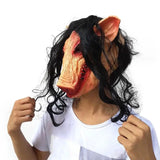elvesmall  Funny Halloween Scary Pig Head Mask Cosplay Party Horrible Animal Masks Horror Adult Costume Fancy Dress Accessories