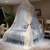 elvesmall Large Space Dome Hanging Mosquito Net Free Install Double Bed Mosquito Net Foldable Princess Style Lace Gauze Bed Curtain
