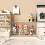 elvesmall  Blind Box Storage Display Stand Acrylic Transparent Lego Hand-made Decoration Display Cabinet for POPMart Dust-proof Display Box