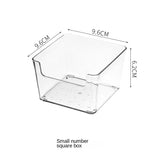 elvesmall Transparent ABS Storage Boxes Cosmetics Storage Basket Odorless Student Stationery Office Desktop Finishing Storage Box Organize