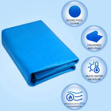 elvesmall Swimming Pool Cover Round Summer Waterproof Pool Tub Dustproof Covers Outdoor Garden PE Film Blanket Accessory Pool Cover