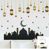 elvesmall Eid Window Stickers Ramadan Decoration Eid Mubarak Decor for Home  Ramadan Kareem Islam Muslim Party Supplies Eid Al-fitr