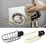 elvesmall 1PC Kitchen Sink Faucet Sponge Soap Cloth Drain Rack Storage Organizer Holder Shelf Dish Holder