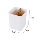 elvesmall Bamboo Electric Toothbrush Holder Razor Makeup Brush Storage Box Toothpaste Toothbrush Stand Bathroom Accessories