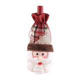 elvesmall  Christmas Decorations For Home Navidad Wine Bottle Bag Cover Santa claus Snowman Christmas Party Ornaments Decor