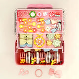 elvesmall Multi-layer Hairpin Storage Box Cute Girls Jewellery Box Children's Hair Accessories Storage Box Toy Storage Box 악세사리 보관함