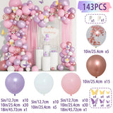 elvesmall Macaron Butterfly Balloon Garland Arch Kit Birthday Party Decor Kids Baby Shower Girl Latex Ballon Chain Wedding Party Supplies