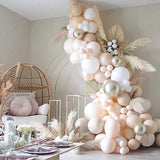 elvesmall Doubled Apricot Boho Wedding Decor Balloon Garland Arch Kit Kids Birthday Party White Metal Latex Baby Shower Ballons Decoration