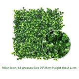 elvesmall 20PCS Artificial Flowers Boxwood Grass 25x25cm Backdrop Panels Topiary Hedge Plant Garden Backyard Fence Greenery Wall Decor