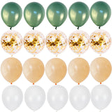 elvesmall 40pcs Green Balloons Set Chrome Metallic Confetti Ballon Jungle Safari Animal Birthday Party Decoration Wedding Balloon Garland