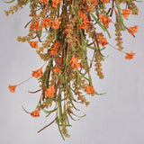 elvesmall  Thanksgiving Hanging Artificial Plant Vines Fall Home Decoration Outdoor Fake Plant Garland Wedding Party Wall Front Door Wreath
