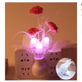 elvesmall  Mini Night Light Creative Tulip Shape Smart Light Control Induction LED Lamp Sensor Nightlight EU Plug Night Light For Bedroom