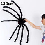 elvesmall  30cm/125cm/150cm/200cm 1PC Halloween Hanging Decoration Horror Giant Spider House Haunted Outdoor Yard Halloween Plush Spider
