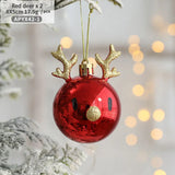 elvesmall 2pcs Christmas Tree Ornaments Snowman Crutch Elk Xmas Tree Pendant Christmas Decoration for Home New Year Gifts Kids Toys