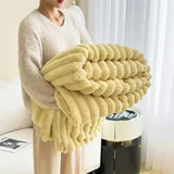 elvesmall Blanket New Artificial Rabbit Plush Autumn Comfortable Warm Blankets for Beds Soft Coral Fleece Sofa Throw Thicken Bed Sheet