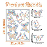 elvesmall Rainbow Suncatcher Window Stickers PVC Cat Butterfly Prism Glass Wall Sticker Home Kids Bedroom Decoration Self Adhesive Decal