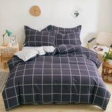 elvesmall Abstract Geometric Bedding Set Queen Size Geometry Rectangle Square Cotton Duvet Cover Pink Purple Comforter Cover for Boys Girl