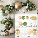 elvesmall Green White Macaron Metal Balloon Garland Arch Kit Wedding Birthday Balloons Decoration Party Balloons For Kids Baby Shower