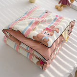 elvesmall New Super Soft Summer Quilt Queen Lightweight Breathable Air Conditioner Comforter Soya Fibre Fill Summer Blanket Single Double
