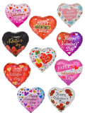 elvesmall 10pcs 18inch Happy Valentine's Day Heart Foil Balloons Helium Balloon Valentine's Day Party Decorations