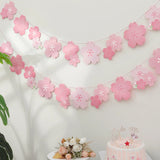 elvesmall 1PC Cherry Blossom Pink Flag Party Decoration Room Wall Layout