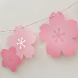 elvesmall 1PC Cherry Blossom Pink Flag Party Decoration Room Wall Layout