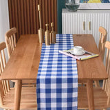 elvesmall  Christmas Decorations Yarn-dyed Plaid Xmas Table Runner Festive Decor Tablecloth Nordic Rectangular Table Mat House warming gift