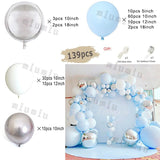 elvesmall Double Apricot Nude Balloon Garland Arch Kit Macaron Blue Kids Birthday Party Decor Latex Baby Shower Wedding Ballons Decoration