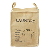 elvesmall Storage Crate with Lid Folding Jute Basket Portable Bag for Home Stationery Sundries Toys Organizer Laundry Gunnysack with Cover
