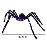 elvesmall Light-up Spider Halloween Decoration,Big Lighted Spider for Scary Halloween Outdoor Indoor Yard Home Party Haunted House Décor