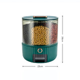 elvesmall Rotating Miscellaneous Grain Bucket Divided Into Five Grain Sealed Insect Proof And Moisture-Proof Storage Rice Noodle Box