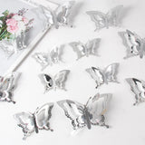 elvesmall 12/24pcs 3D Laser Butterfly Wall Sticker Wedding Wall Window Decal Summer Butterfly Birthday Party DIY Party Sticker Home Decor