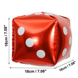 elvesmall 2/6/10pcs/lot 18cm Cube Foil Balloons Dice Foil Ballon Casino Theme Party Adult Birthday Decor Las Vegas Party Poker Theme Party