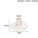 elvesmall Ceramic Candle Holder for Pillar Taper Candle White Pottery Candlestick Wedding Decoration Table Decorative Candle Holder