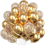 elvesmall 10inch Gold Confetti Metallic Balloons Macaroon Latex Ballon Baby Shower Globos Adult Anniversary Wedding Birthday Party Decor
