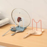 elvesmall  Spoon Rest Pot Lid Holder Removable Pot Cover Lid Rack Shelf Utensil Rest Organizer Storage Kitchen Tool