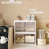elvesmall  -  Office Coffee Capsule Storage Box Simple Home Desktop Skin Care Cosmetics Snacks Water Cup Sundries Organizer Rack