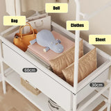 elvesmall Double Layered Clothes Rack Simple Multilayer Storage Locker Multifunctional Bedroom Thickened Double Rods Garment Rack