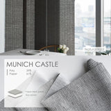 elvesmall Blinds Trimmed Woven Fabric Vertical Curtains Retractable Panel Track Blinds for Sliding Glass Doors Patio Doors Windows Home